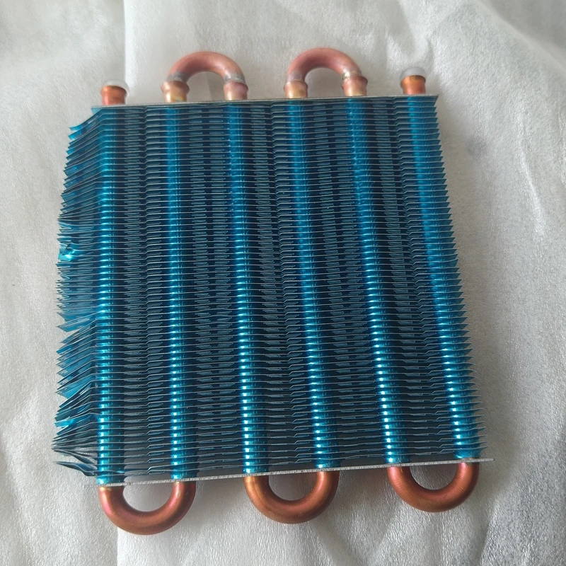 1x6x120mm Evaporatore Congelatore Frigorifero Vetrina refrigerata Tubo di rame Pinna Condensatore raffreddato ad aria