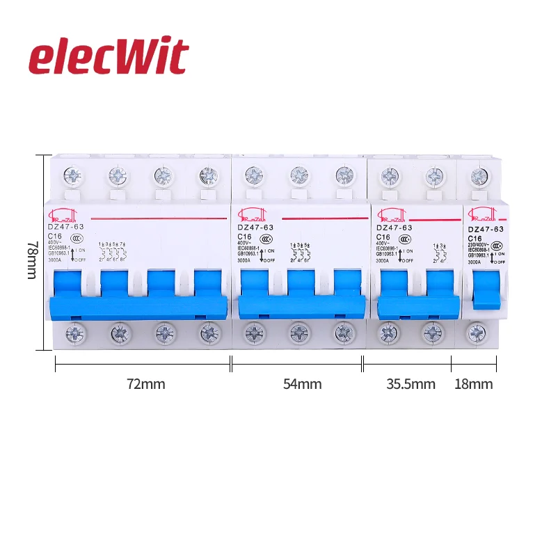 32A household circuit breaker 63A 1P 2P 3P 4P single-phase three-phase C45 air switch air switch DZ47