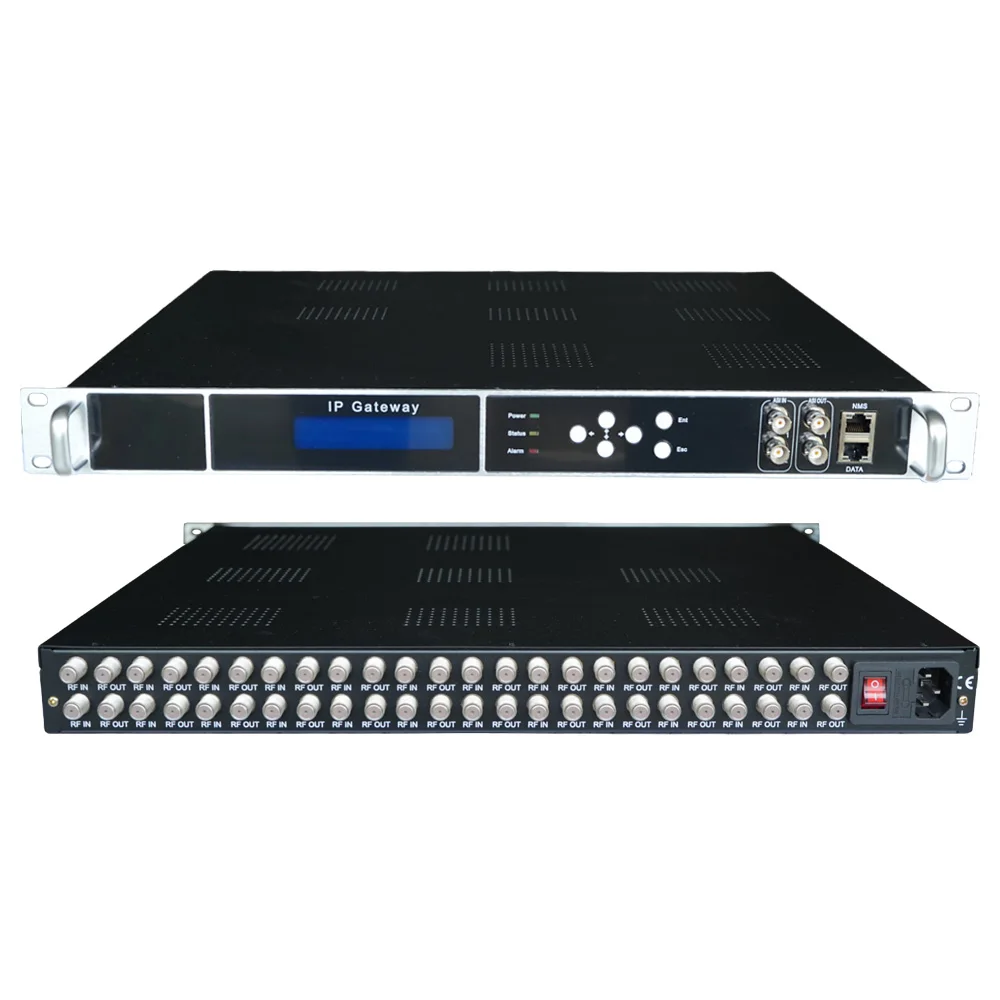 IPTV Gateway 4/8/12/16/24 Tuner to IP Gateway 12 DVB-S2 to IP/ASI Gateway RF Modulator HD Encoder Digital TV Modulator
