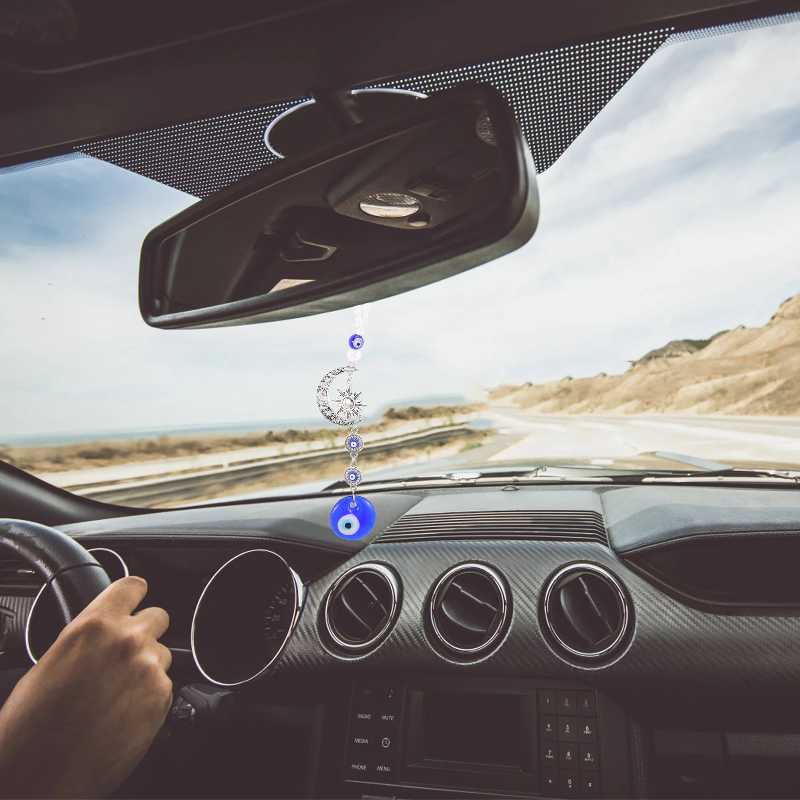 

Car Mirror Hanging Accessories inside The Rearview Pendant Alloy Ornaments for Baby