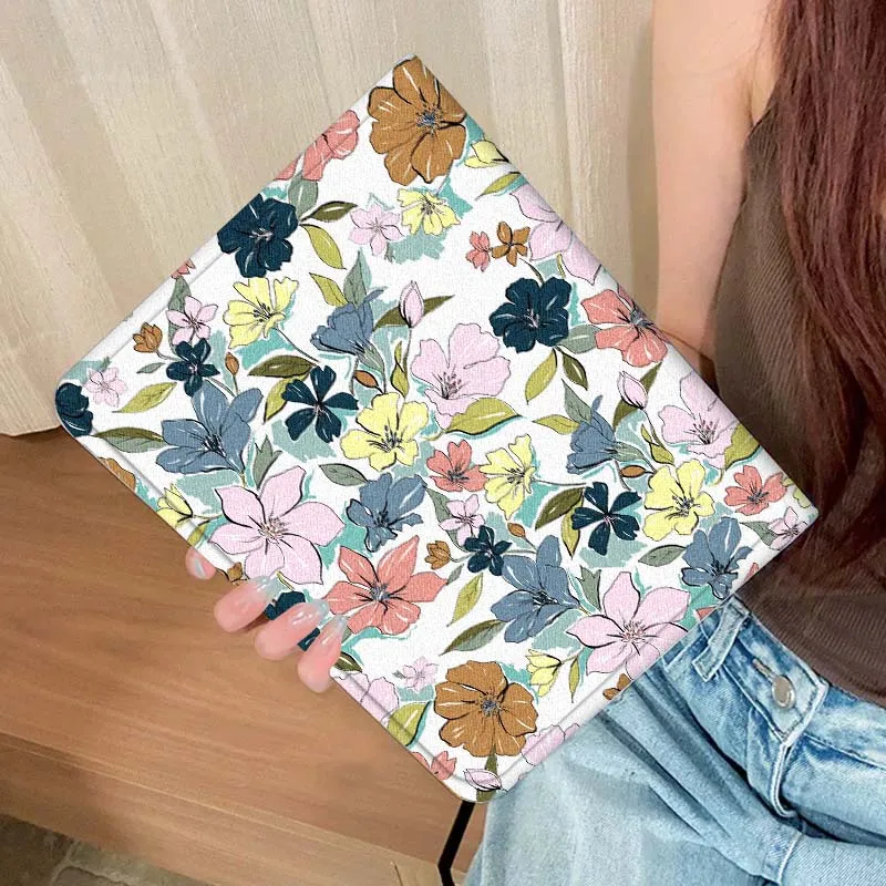 

Colorful Floral Design Flower For Samsung Galaxy Tab A A7 A8 A9 A11 S6 S11 10.1 10.4 10.5 Inch Lite Plus Cover Tablet Case