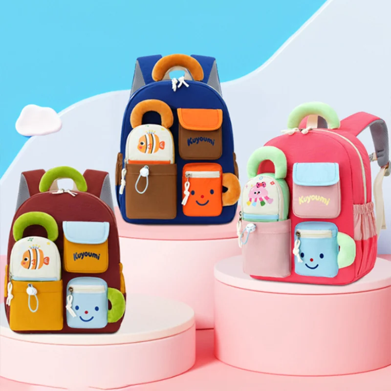 Cute Cartoon Kids Backpack Lightweight Preschool Kindergarten School Bag Lovely Colorful Children Girls Boys Travel Rucksack