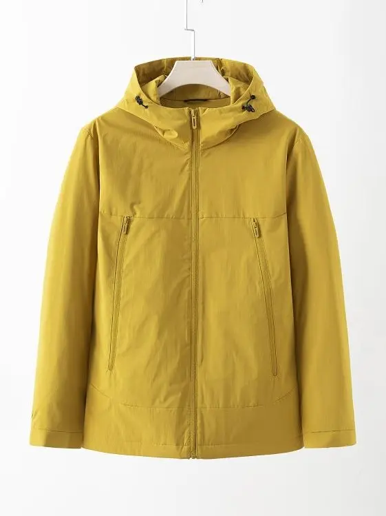 

Men's Thiened Outdoor Winter down Jaet Hooded Windproof Waterproof Warm Workwear Coat Polyester Fiber Faion Urban Sle