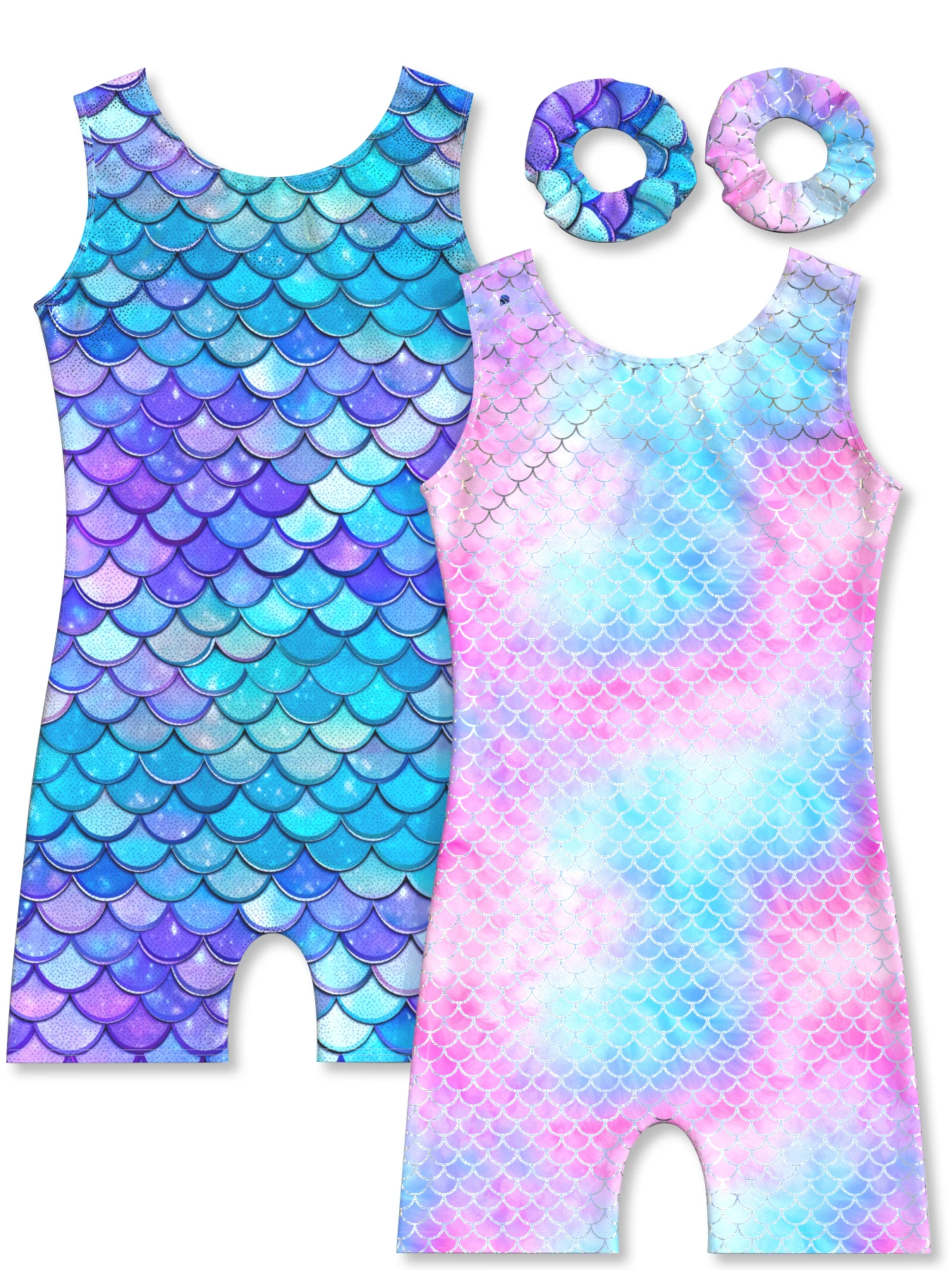 สาวยิมนาสติก Leotard SHINY Gradient บัลเล่ต์ Leotards การแสดงชุด Tumbling ชุดกีฬาสําหรับเด็ก