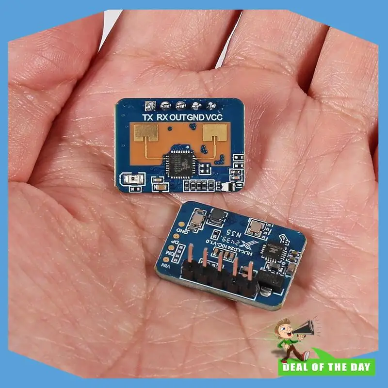 

24-часовая доставка, 4 шт., LD2410C, сенсорный модуль, FMCW, волновой радар, индукционный модуль, датчики обнаружения сердцебиения, высокая точность