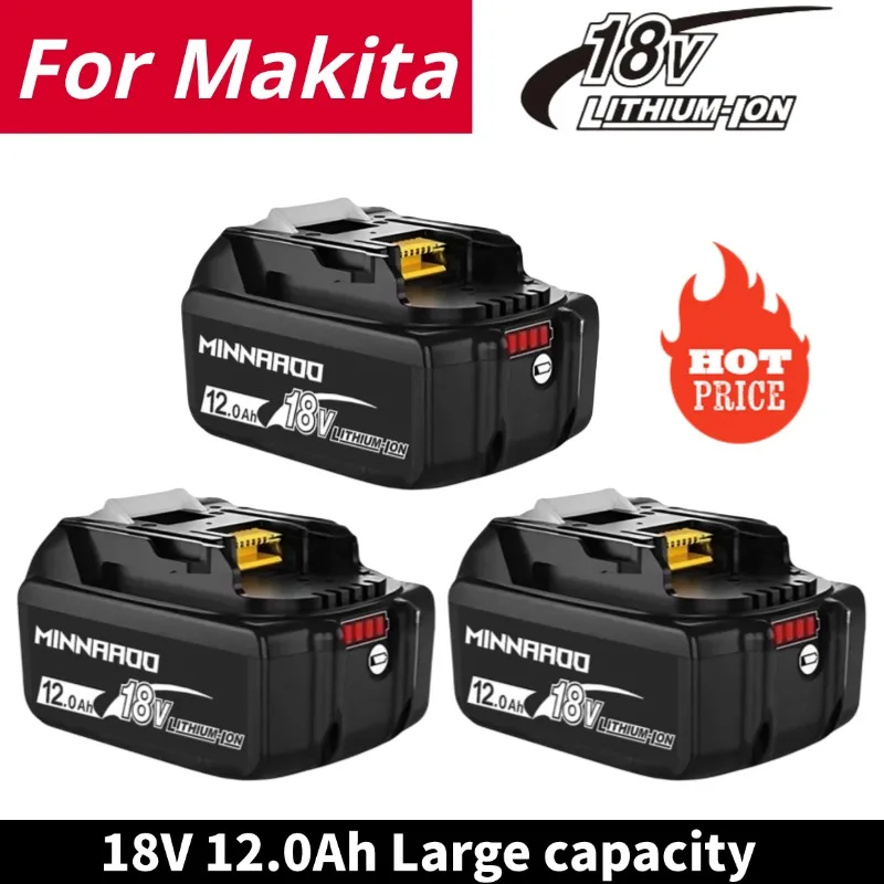 

【Large capacity】For Makita 18V 12.0Ah Rechargeable Battery for Makita BL1830 BL1830B BL1840 BL1840B BL1850 BL1850B Power Tools