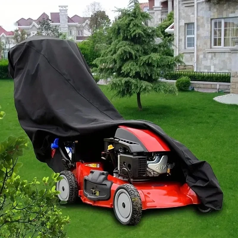 Waterproof Lawn Mower Cover Rainproof Oxford Cloth Garden Mower Cover UV Protector Universal Size Dust Protection Cover