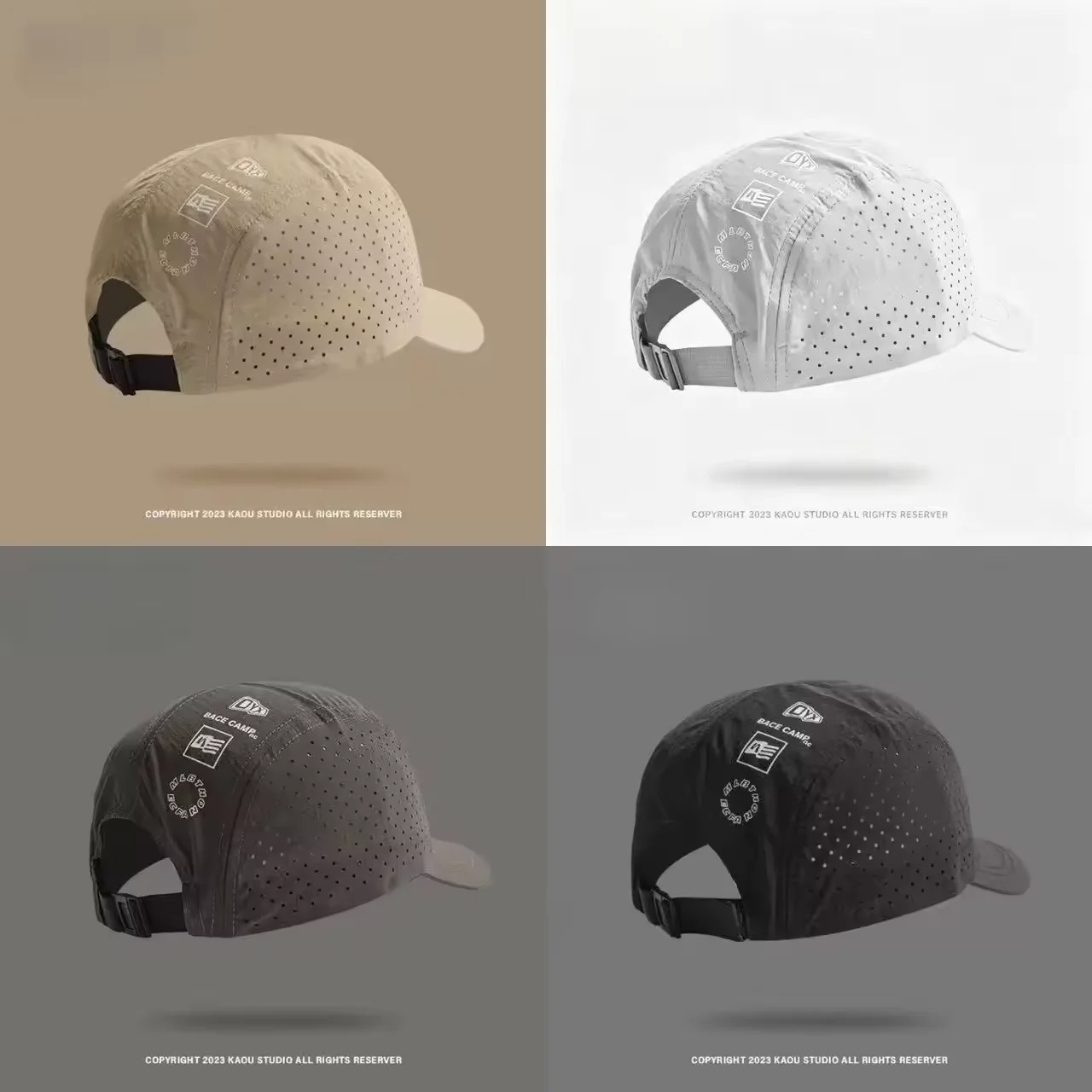 Image of Schnell trocknende Mesh-Baseballkappe mit kurzer Krempe, atmungsaktiv, leicht, UV-Schutz, Sonnenschutz für Männer, Frauen, Paare, Outdoor, Wandern, Geschenk