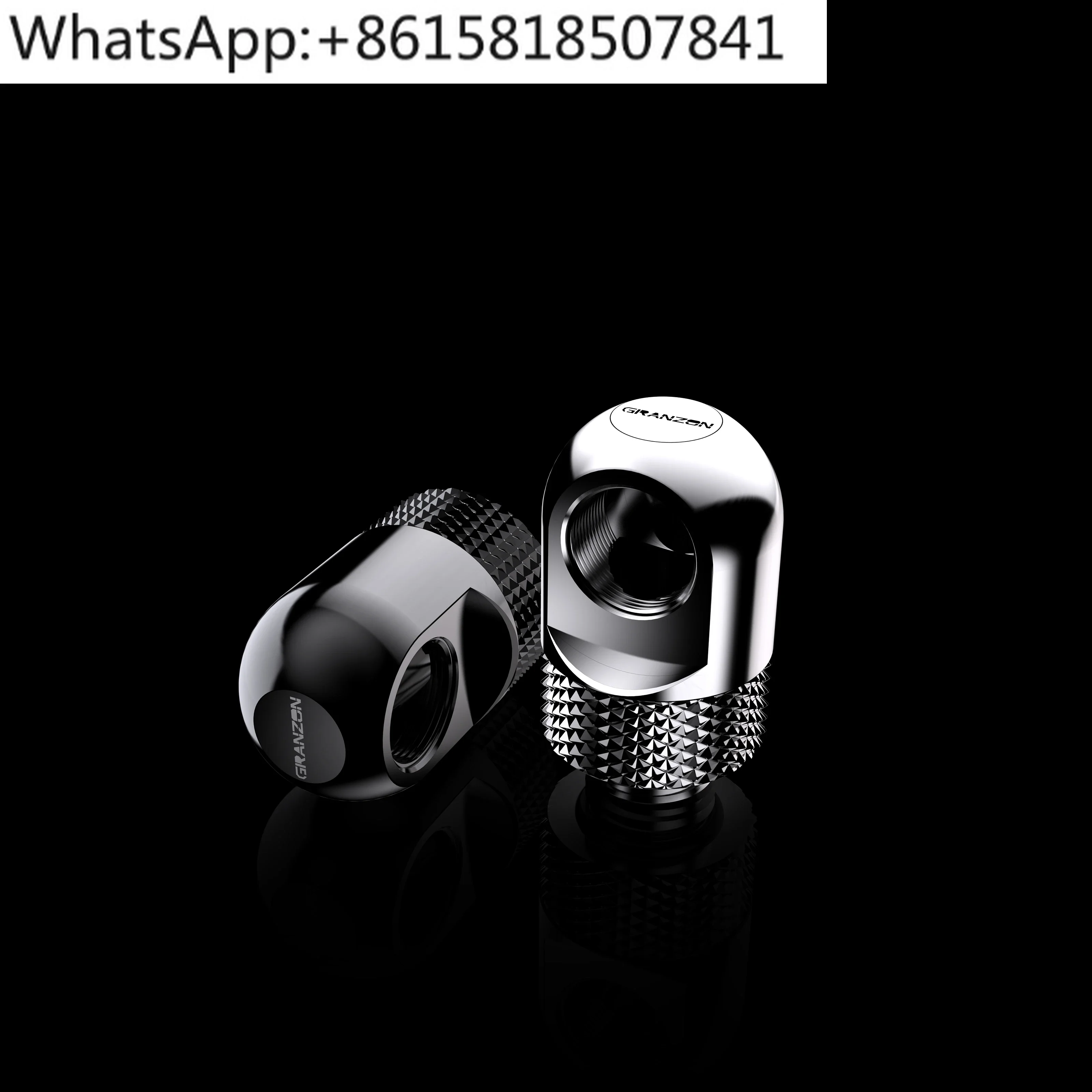 GD-90 90 degree rotating elbow, black/silver, split water-cooled connector