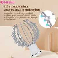 Electric Octopus Claw Scalp Massager Hands Free Therapeutic Head Scratcher Hair Relief  Stimulation Stress Prevent Hair Loss