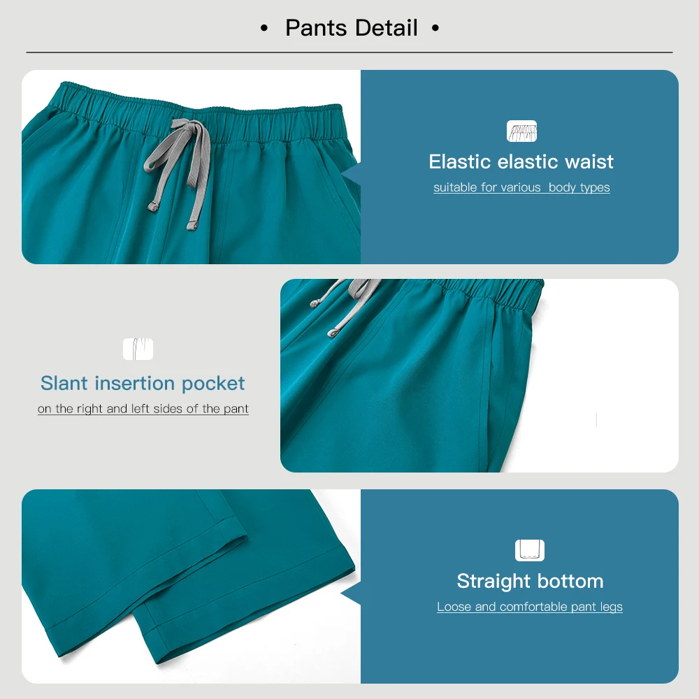 Niaahinn Scrub Medical Uniform Beauty Salon Work Uniform Set Nursing Uniform Pet Clinic Veterinary Workwear Doctor Costume Women