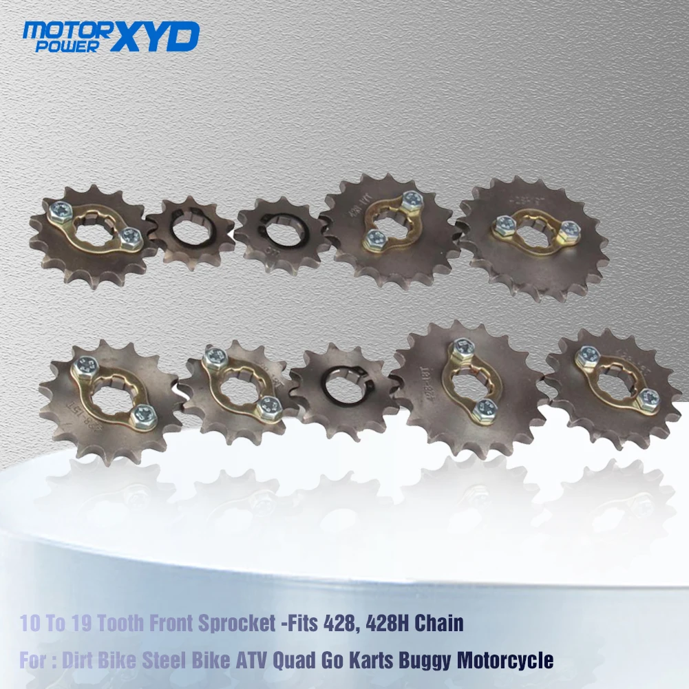 428# 20mm 10 11 12 13 14 15 16 17 18 19 T Teeth Front Engine Chain Sprocket For Dirt Pit Bike Monkey ATV Quad Go Kart