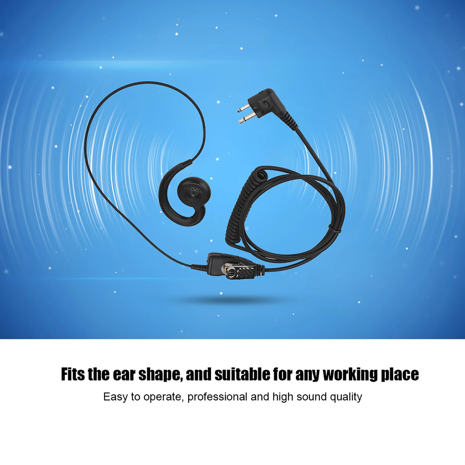 AEH3000-M1A Walkie Talkie Two Way Radio Black Headset Mic for Motorola Black Headset Walkie Talkie Headset Two Way Radio Headset