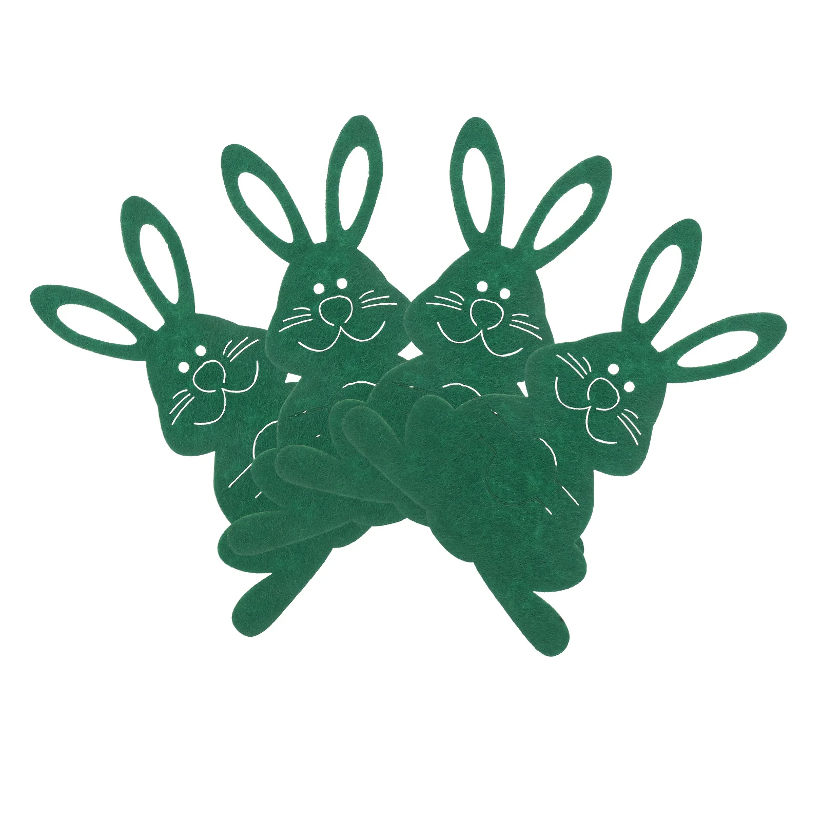 

4Pcs Bunny Felt Cutlery Sleeves Easter Utensil Holders Silverware Bags Table Decoration Fork Pocket Birthday Accessories