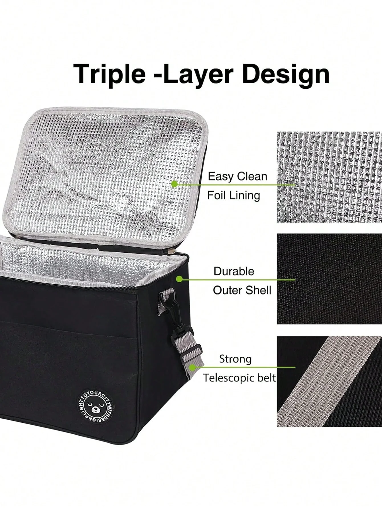 1 قطعة أكياس الغداء معزول حقيبة حرارية حاوية الغداء مانعة للتسرب حمل علب الاغذية أكياس تخزين المواد الغذائية مكتب السفر معزول