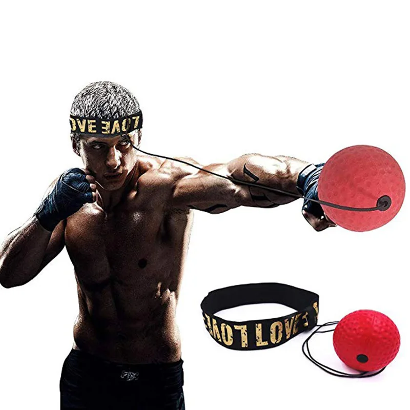 Boxing Speed Balls Head-mount PU Punch Ball Sanda Muay Thai Training Hand Eye Reaction Home Sandbag Fitness Boxing Equipment