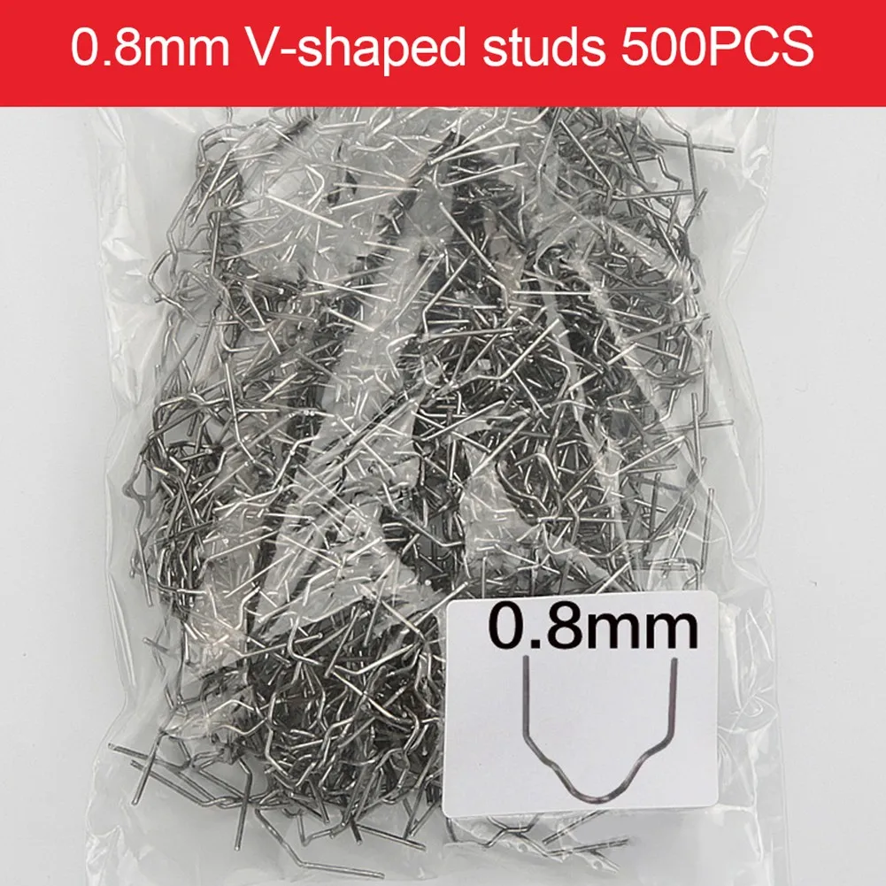500 PCS 0.6/0.8mm Hot Stapler Staples For Car Bumper Plastic Welder Repair Kit Automotive Repair Machine Welding Wire Kit