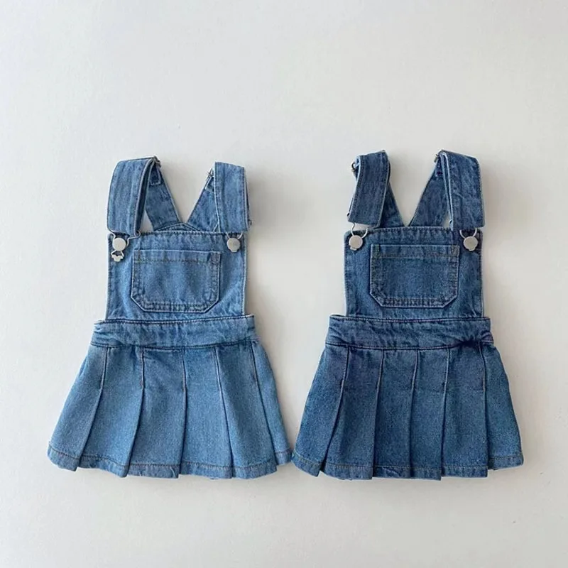 2026 Summer New Girls Denim Dress Children Sleeveless Vest Dress For Baby Girl Casual Dress Fashion Princess Kids Clothes