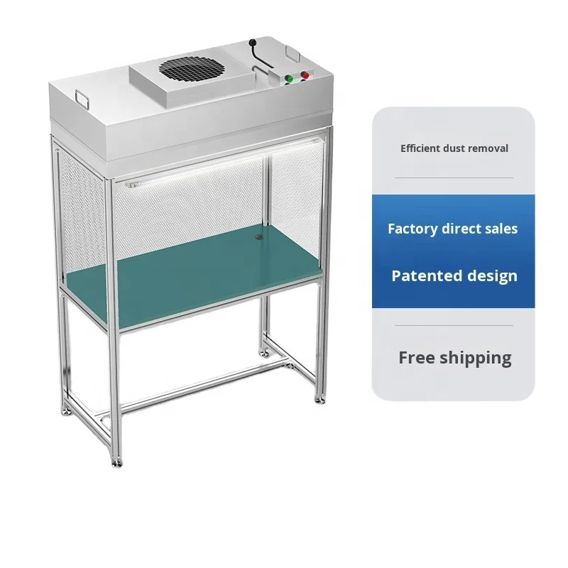 Tragbare, staubfreie Aluminium-Reinigungsbank mit 99,99 % HEPA H14 H13, Laminar-Luftstromschrank, Kampagne Flowhood, saubere Bank mit FFU-Lüfterfiltereinheit