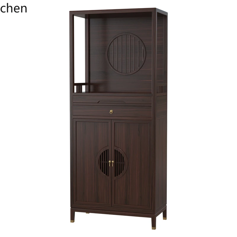 ZML  cabinet Ebony wood shrine Buddhist platform for table rack Household solid wood Buddhist cabinet God  Wealth for table rack