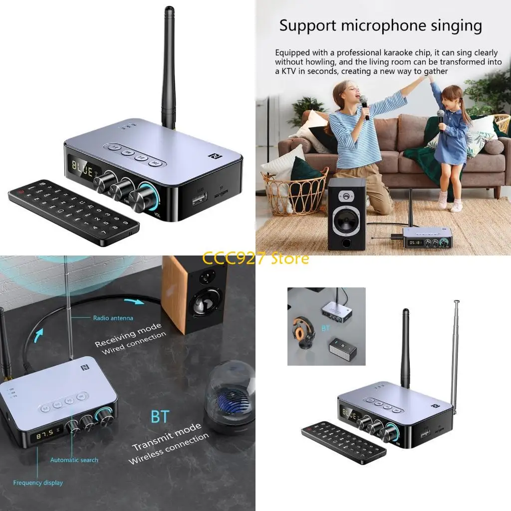 

B03F BT5.1 Аудиоприемник 1200 мАч RCA-адаптер Поддержка TF FM-радио Дистанционное управление