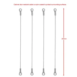 4Pcs Marine Boat Cabinet Door Swing Limit Opening Angle Cabinetdoor Restraint Lanyard Cable Cupboard Door Hinge Limiter Restrict