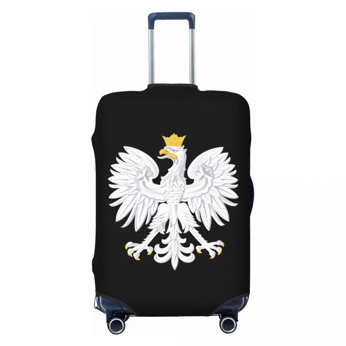 

Custom Polska Polish Eagle Travel Luggage Cover Washable Poland Coat of Arms Suitcase Cover Protector Fit 18-32 Inch