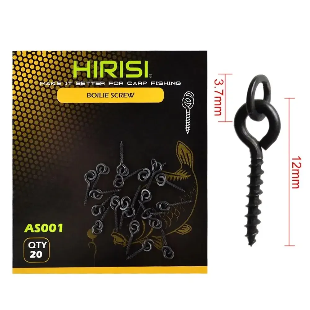 Hirisi 20-delige karpervissen Boilie-schroef met massieve ring Aasgereedschap Chod Rigs Visgerei AS001