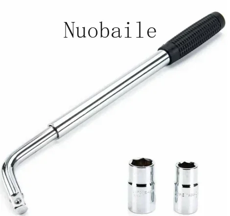

Telescopic extending lug wheel nut wrench L shape type Spanner set socket wrench