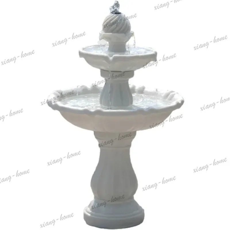 PG [Smart Model] Solar Villa Courtyard Landscape Fountain European-Style Outdoor Landscape Wishing Well Ornament