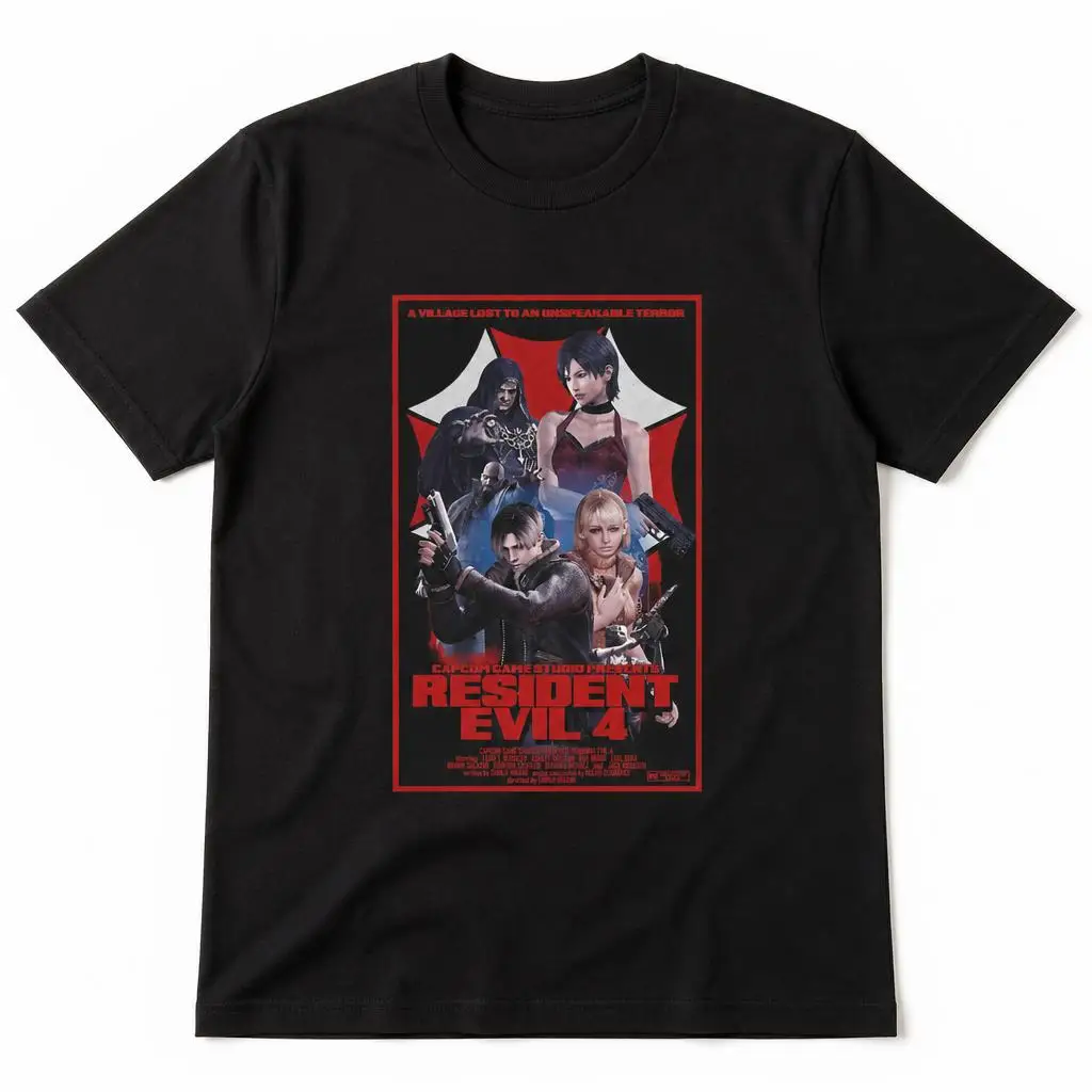 Residents Evils Horror Men Retro T Shirt 100% Cotton Clothing Fun Short Sleeve Tee Gift T-Shirts