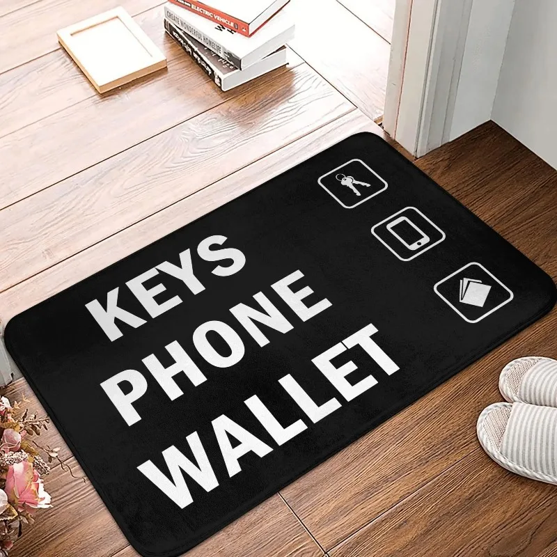 Schlüssel Telefon Brieftasche Muster Boden Tür Küche Badezimmer Matten Anti-Rutsch Innen Fußmatte Schlafzimmer Balkon Eingang Teppich Teppich Fußballen