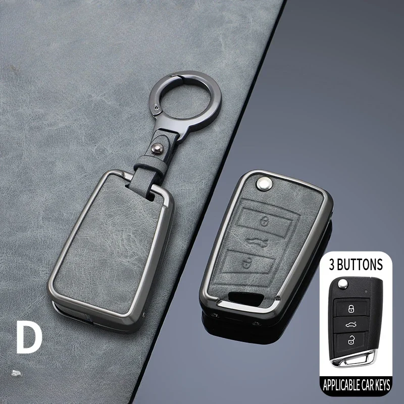 

Car Remote Key Case Cover For VW Volkswagen Golf 7 MK7 Tiguan MK2 For SEAT Ateca Leon FR 2 Ibiza For Skoda Octavia A7