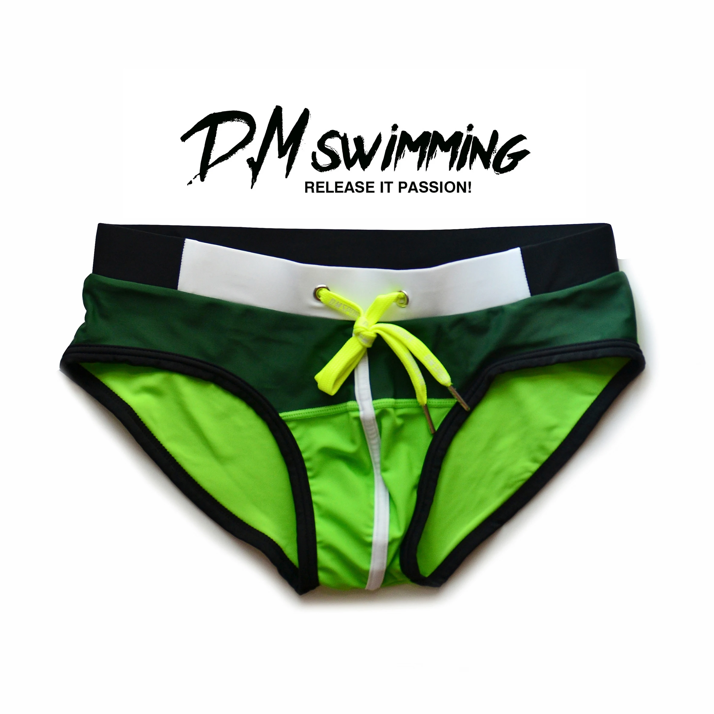 Fashion Men\'s Swimming Trunks Low Waist Sexy Briefs color matching Fashion Beach Pool Party Underwear