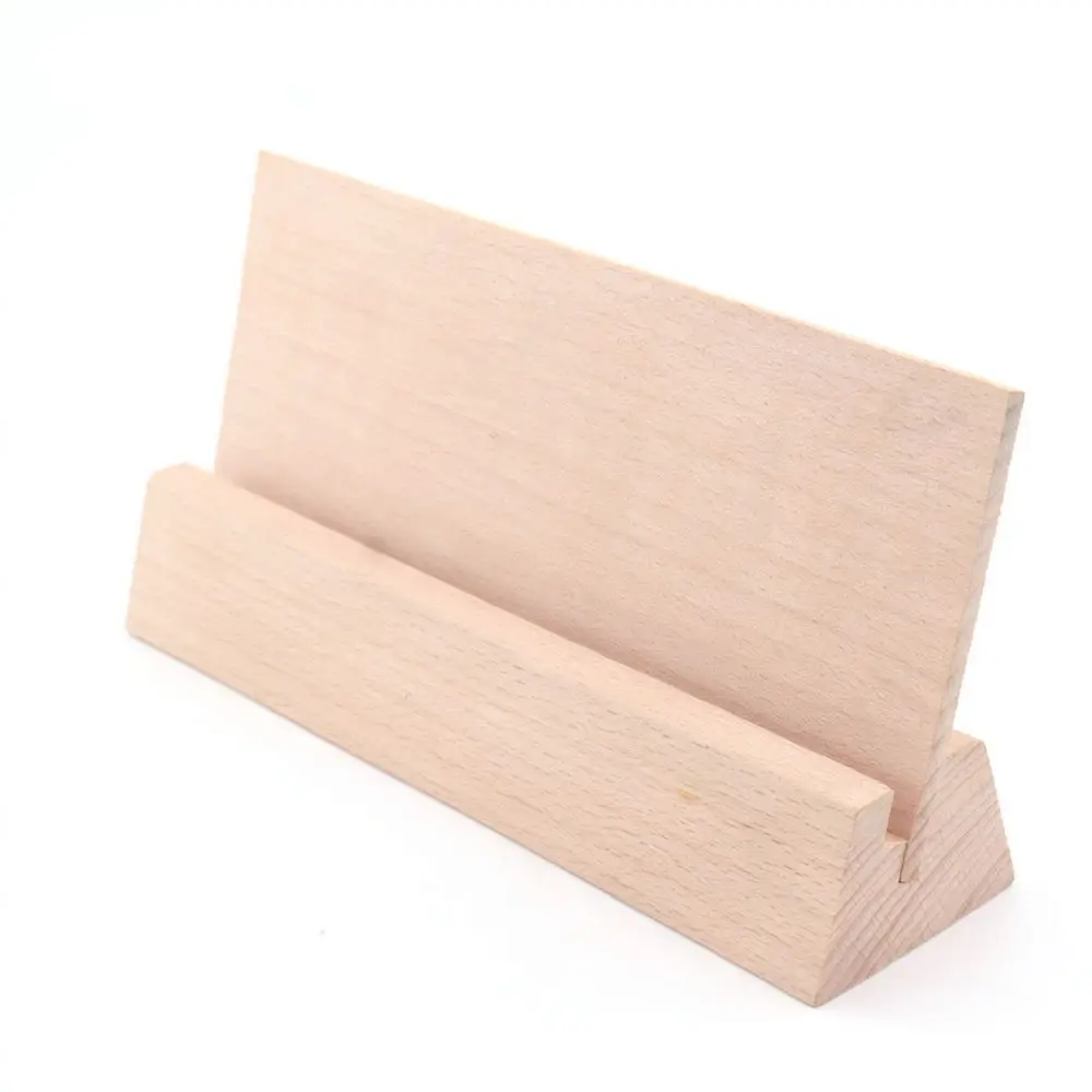 Solid Wood Display Stand For Desk Calendar Business Card Note Menu Holder Decorative Office Table Organization Supplies