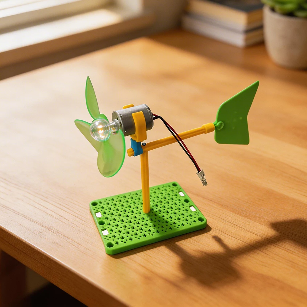 

DIY Wind Turbine Model Kit Simulation Windmill Toy Educational Teaching Science Kit Learn Physics & Power Generation Fun