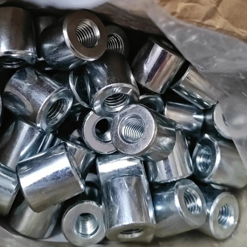 M6 M8 M10 M12 Zinc Plated Extend Long Lengthen Round Coupling Nut Connector Joint Sleeve Nut Joint Sleeve Tubular Nut 5~50pcs