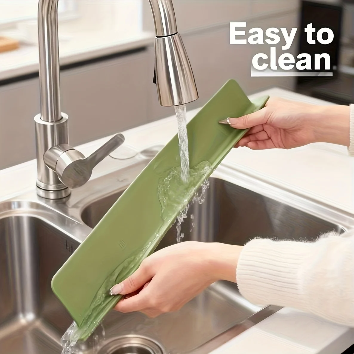 Silicone Sink Splash Guard Strong Suction Slip Easy Clean Block Water Splas Protect Countertop Home Kitchen Restaurant Daily Use