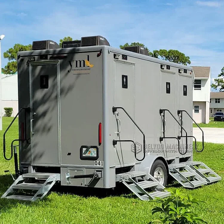 Custom washroom trailer with full equipment portable toilet portable shower toilet trailer
