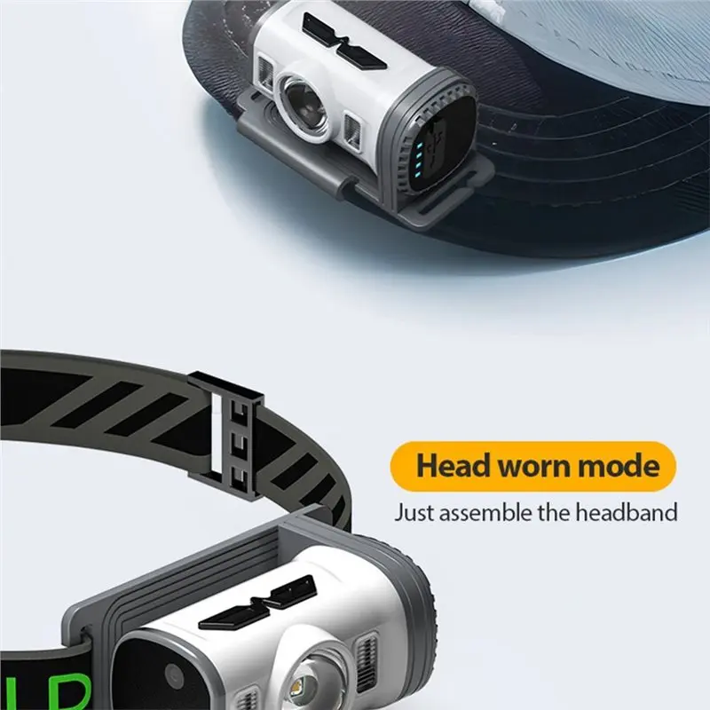 A72P Rechargeable LED Headlamp 2 Pack For Kids Adults Headlight For Cycling Running Camping