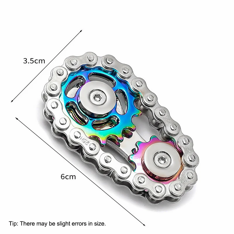 EDC Metalowy Łańcuszek Koło Zębate Palm Spinner Zabawki Antystresowe dla Dorosłych Biuro Podróż Koło Żyroskop Antystresowy Trening Elastyczności Palców