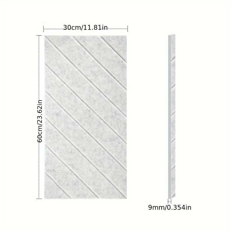 60X30CM Large Soundproof Felt Wall Tiles Cork Pin Bulletin Board Sound-absorbing Acoustic Wall Panel Decorative for Home Decor