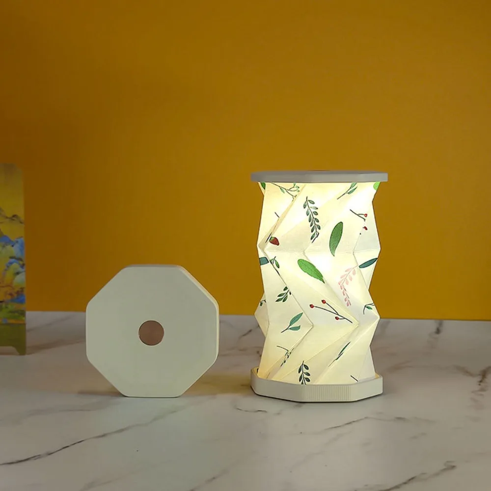 

Портативная складная настольная лампа, перезаряжаемый ночник с регулируемой яркостью, бумажный фонарь, домашний декор, складной настольный светильник для спальни, гостиной