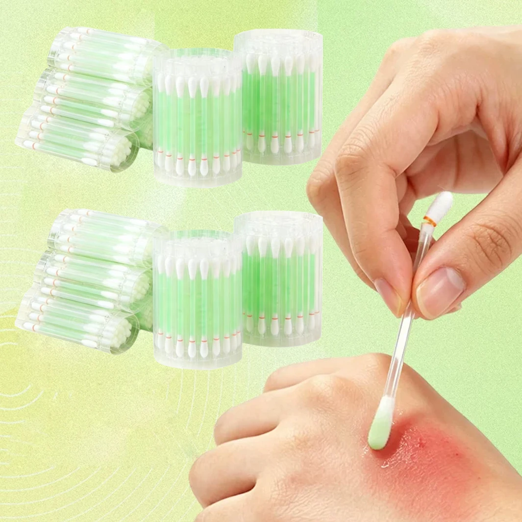 

200pcs Essential Oil Mosquito Repellent Cotton Swabs Sting Relief Disposable Slow Release Outdoor Insect Protection