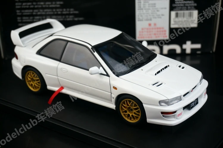 Autoart 1:18 Impreza 22B STI White JDM Alloy Fully Open Simulation Limited Edition Metal Static Car Model Toy Gift