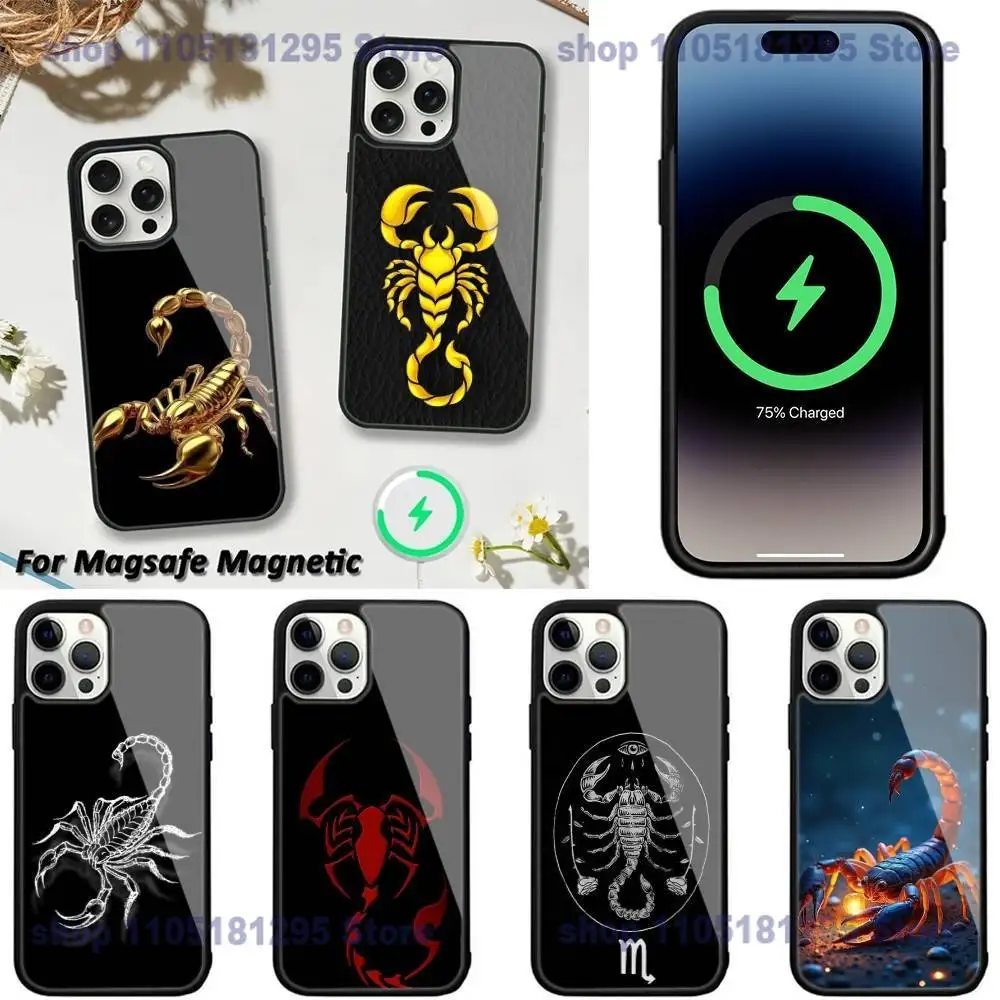 

Animal Scorpion Phone Case For iPhone 17,16,15,14,13,12,11,Plus,Pro,Max,Mini Magsafe Magnetic Wireless Charging