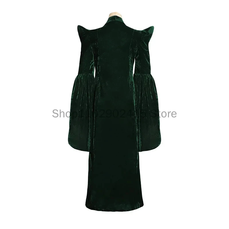 

✠2026✠ High Quality Professor Minerva McGonagall Cosplay Costume Dress Green Cape Velvet Role Play Cloak Halloween Carnival Cos✠