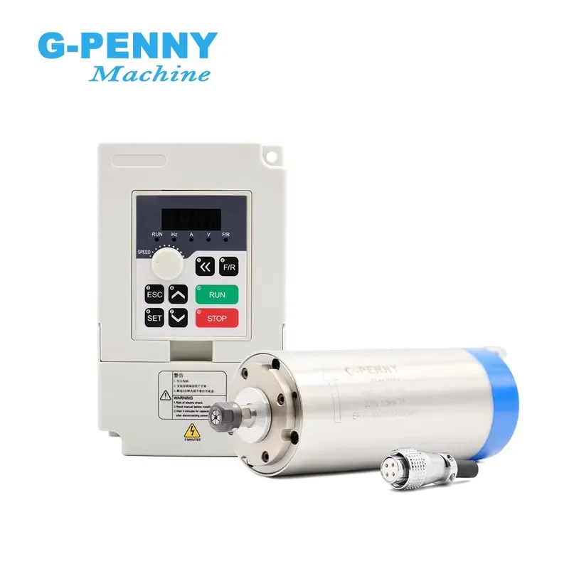 

G-Penny 1.5KW ER11 D80 220V/380V Water Cooled Spindle Motor with Bearing 1.5KW QL Inverter CNC 0-24000rpm 0.51N.m Torque