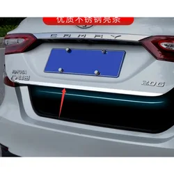 Rear Boot Door Trunk Cover Trim Tailgate Garnish Molding Strip For Toyota Camry 2012-2013 2014- 2018-2020 2023 Car Accessories