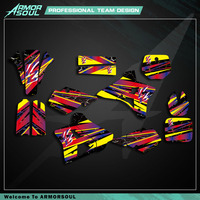 For Yamaha YZ 250 250CC 1991 1992 Armorsoul Motocross Full Graphics Backgrounds Decals Stickers Kit Motorcycle Custom Number